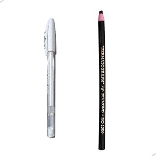 Lápis Dermatográfico + Caneta de Gel Branca Design de Sobrancelhas Profissional