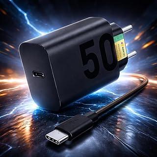 Carregador Super Turbo 50W Ultra Rápido Tipo C e USB Com Carregamento Rápido + Cabo Tipo C Compatível Com Todos Os Dispositivos, Android, Ios 15/16, Xiaomi - Todos Dispositivos Celulares