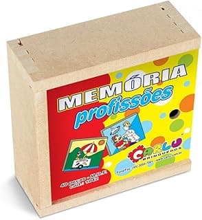 Carlu Brinquedos - Jogo da Memória, 3+ Anos, 40 Peças , Color Multicolorido, 1042