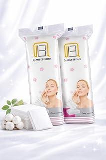 240 Unidades Algodão Quadrado Macio, Alta Absorção, Não Solta Fiapos, Ideal para Remover Maquiagem, Skincare, Limpeza Facial e Higiene Diária (2)