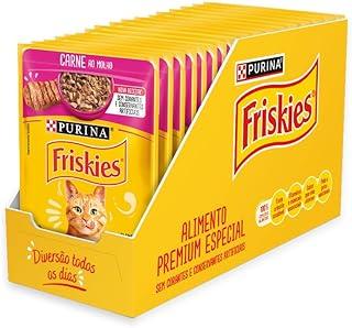 Pack Nestlé Purina Friskies Ração Úmida Para Gatos Adultos Carne Ao Molho - Com 15 Sachês 85g