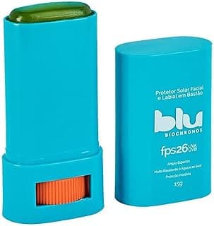 Protetor Solar Facial Vegano Blu Biocronos 40FPS Bastão Incolor 15g Ideal para Surf Esportes Aquáticos e Proteção no Dia a Dia com 14.51% de desconto por R$ 96,52 na amazon