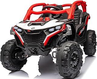 Carro Elétrico Jipe UTV Max 12V Som Luz de Led Controle Remoto (Vermelho)