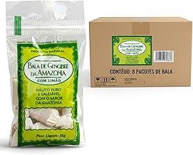 Kit Bala da Amazônia de Gengibre com Limão 35g c/ 8 pacotes | Sabor Refrescante e Picante Natural
