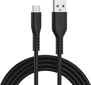 Geonav Cabo de Silicone USB-A para USB-C, carregamento até 38W, Silicone resistente, 1,5m, ESC05SBK, Preto