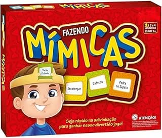 Jogo Fazendo Mímicas – 216 Peças, Educativo e Divertido para Família e Amigos – 2 a 4 Jogadores