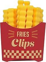 Kit 12 Presilhas Prededores Lacres De Vedação Para Alimentos Formato de Batata Frita Com Suporte Magnético Para Geladeira Prendedor De Embalagens Fecha Saco Snack Clips Criativo