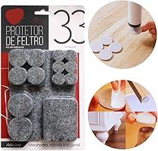 Kit 33 Unidades Protetor Feltro Adesivo Tamanhos Variados Pé Móveis Cadeiras Sofa Resistente Piso Porta Anti deslizante Proteção Autoadesivo
