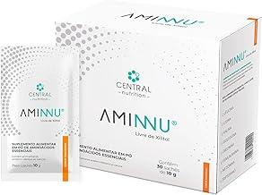 Aminnu - Sem Xilitol - Aminoácidos - Sabor Tangerina - Caixa com 30 sachês de 10g - Central Nutrition