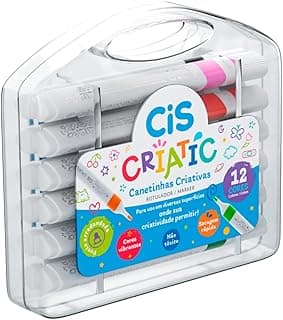 Marcador Criativo Infantil CIS Criatic, Estojo com 12 cores com 36.85% de desconto por R$ 26,65 na amazon