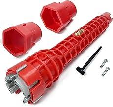 Chave Multifuncional 8 em 1 para Instalação de Torneiras e Pias, Kit Profissional com Acessórios, Vermelho
