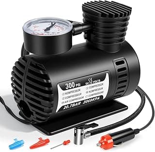 Compressor de Ar Portatil, 12v, 300PSI, Potencia 50w, Mini Compressor de Ar Portatil, Compressor Ar Portátil