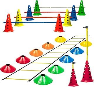 Escada Funcional + 10 Cones Furados C/Barreiras + 10 Pratos (Kit 1)