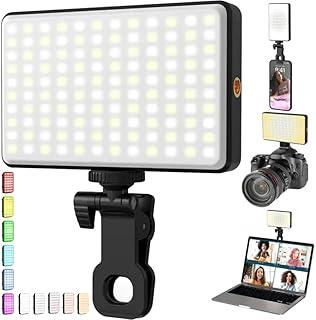 Iluminação Selfie com Clipe Ajustável para Vídeos e TikTok - Luz Auxiliar Led RGB Para Celular Notebook Selfie Led Ring Light Profissional Fotografia Flash Iluminação De Preenchimento De Vídeo E Foto