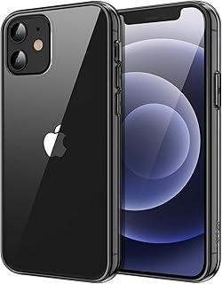 JETech Capa para iPhone 12/12 Pro 6,1 Polegadas, Case Protetora de Telefone à Prova de Choque Não-Amarelecimento, Capinha Parte Traseira Transparente Anti-Riscos (Preto)