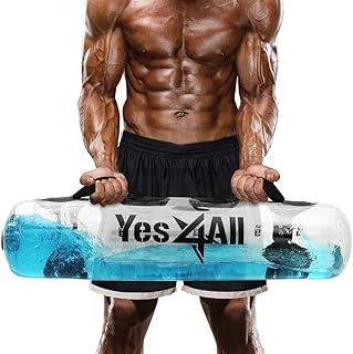 Yes4All Sacos Aqua Weight para treinamento de corpo inteiro – Substituto para saco de areia, bolsa de ginástica – Equipamento portátil de fitness de estabilidade – Perfeito agilidade, durabilidade, exercícios de força para ambientes internos e externos