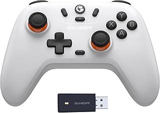Controlador sem fio GameSir Nova Lite 2.4g para PC com Windows, iPhone, Android, Switch e Steam Deck, Controle Bluetooth Gamepad com gatilho de efeito Hall, Turbo, vibração Rumble(Nova Lite(Branco))