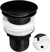 Dona D Cor, Valvula Click Preta 1 1/4 Ralo Click Para Cuba de Banheiro Lavabo 4cm Ralo de Pia ABS Tampa Inox Preto Fosco Lavatorio Tanque 40mm