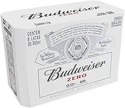 Pack Cerveja Budweiser Zero Álcool, 350ml, Lata - 8 unidades