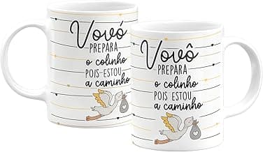 Caneca - Prepara o colinho, estou a caminho (Vovó+Vovô - Amarelo)