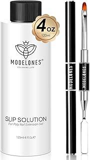 modelones Solução Poli Do Deslizamento Do Jogo Do Gel Da Extensão Do Prego para Unhas com Escova de Unhas de Extremidade Dupla Anti-Vara Escovas Líquidas Limpeza Fácil Propagação para Iniciante