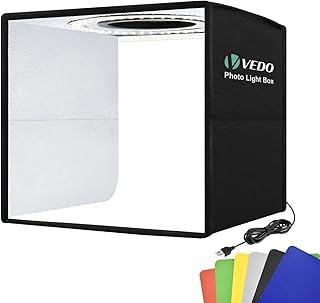 25cm Caixa de Luz Fotográfica Portátil Dimerizável, Estúdio de Fotografia Portátil com 12 Cores de Fundo, CRI 95, Iluminação USB para Bijuterias, Brinquedos e Acessórios