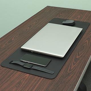 Desk Pad Mouse Pad Feroz Wf 90x40 e Porta Copos Cor:Preto