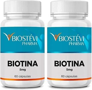 Kit 2 Potes Biotina 5mg 60 Cápsulas | Cabelos, Pele e Unhas