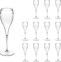 Taça De Espumante 120ml Kit 12un Brut Alto Padrão Acrílico (TRANSPARENTE)