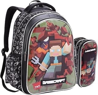Mochila Infantil Escolar Costas Grande Menino Com Estojo Duplo Be A Hero Game Speed 2 Divisórias Bolsos Laterais Porta Garrafas