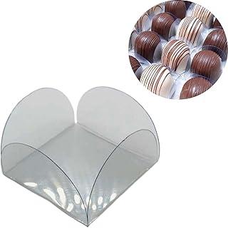 Genérico 100 Forminhas 4 Pétalas de Acetato Transparente para Doces Finos e Brigadeiros - Festas, Aniversários e Casamentos