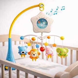 Móbile Musical para Berço Bebê com Música, Giratório, Brinquedo Colorido, Ajuda no Sono do Bebê, Fácil de Instalar, Ideal para Recém-Nascidos com 10% de desconto por R$ 116,91 na amazon