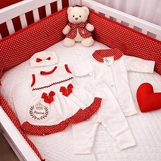 Roupas Para Boneca Bebê Reborn Conjuntos Variados + Manta - Modelos de Roupinhas Fofos Diversos (Xodó Bege e Vermelho)