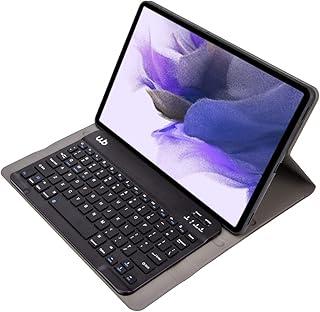 Webookers WB Capa com Teclado Para Tablet Samsung Galaxy Tab S7 FE 12.4" Polegadas Couro Preto com duração de até 35 horas de bateria