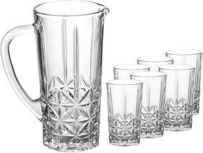 Conjunto de 6 Copos e 1 Jarra de Vidro Sodo-Cálcico Rojemac Transparente