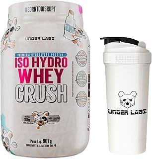 Combo Under Labz - Whey Protein Iso Hydro 900g - Proteína Isolada e Hidrolisada - Sabor Milk Cream (Leite) + Coqueteleira Oficial