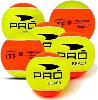 Kit com 6 Bolas de Beach Tennis Profissionais | ITF Approved Stage 2 | Amarelo e Laranja