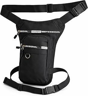 Pochete de Perna para Moto Masculina e Feminina – Bolsa Tática Motociclista Motoboy Porta Celular Impermeável com Ajuste na Cintura e Perna para Camping, Pesca, Trilha, Viagem, Shows e Eventos