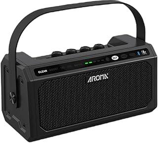 Amplificador Portátil para Guitarra Elétrica AROMA TG-08 com Bluetooth 5.0, Bateria Recarregável USB-C, 8W de Potência, Efeitos DSP (Clean/Overdrive/Delay/Reverb), 20 Ritmos e Metrônomo - Ideal