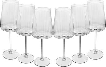 WOLFF - Jogo 6 Taças de Vinho Alex Optic 400ml Cristal Ecológico Bohemia