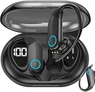 Fone de Ouvido Bluetooth TWS Esportivo Sem Fio com Gancho – Compatível com iPhone, Samsung, Xiaomi, Motorola, Lenovo e Celulares Android/iOS – Ideal para Academia e Caminhada
