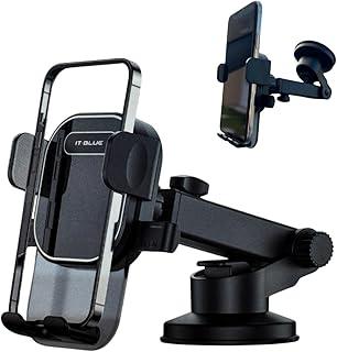 Suporte Celular para Carro, 360°, Antivibração, Antiqueda, Fixação Firme no Vidro e Painel Veicular Automotivo Universal, Compativel com todos os Celulares Apple iPhone Samsung Galaxy - Premium