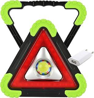 Refletor LED 15W Triângulo Portátil Recarregável LED COB Verde + Adaptador para Tomada CBRN16358