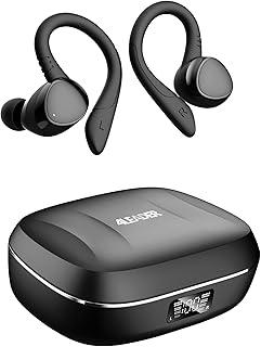 Fone de Ouvido Bluetooth com Microfone e Cancelamento de Ruído Ativo - 4Leader, à Prova D'água e com até 20 Horas de Reprodução - Melhor Escolha para Esportes e Atividades ao Ar Livre - Preto