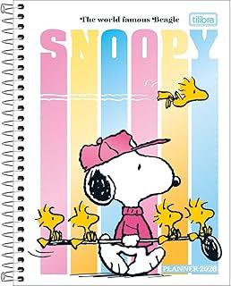 Tilibra - Planner Espiral 17,7 x 24 cm Snoopy 2026 - Snoopy Boné Rosa