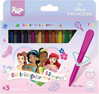 DAC - Giz de Cera Triangular com 12 Cores - Princesas