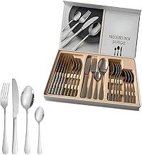 Kit de Talheres 24 peças em inox - Acabamento Polido Premium e Design Moderno