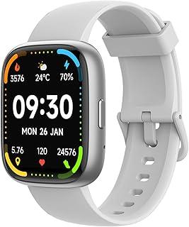 Bettdow SmartWatch, relogio smartwatch com Ecrã tátil e Alexa, à prova d'água IP68, relogio feminino e masculino, com 100+ modo esportivo e recebimento de notificações (branco)