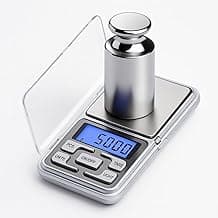 Mini Balança Digital de Precisão Portátil de Bolso 0,1g a 500g com Função Tara, Visor LED Iluminado – Ideal para Joias, Ouro, Prata, Alimentos, Ervas, Temperos e Laboratório