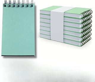 Kit 10 Bloquinhos de Anotação e Rascunho16x9cm com 100 Folhas Brancas, Capa Verde em Papel Mais Grosso e Wire-O Colorido Bloco Pequeno para Recados, Estudos e Rascunhos com 32.28% de desconto por R$ 47,40 na amazon
